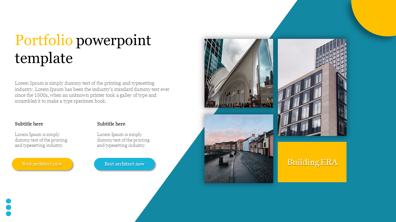 A Two Nodded Portfolio PowerPoint Template